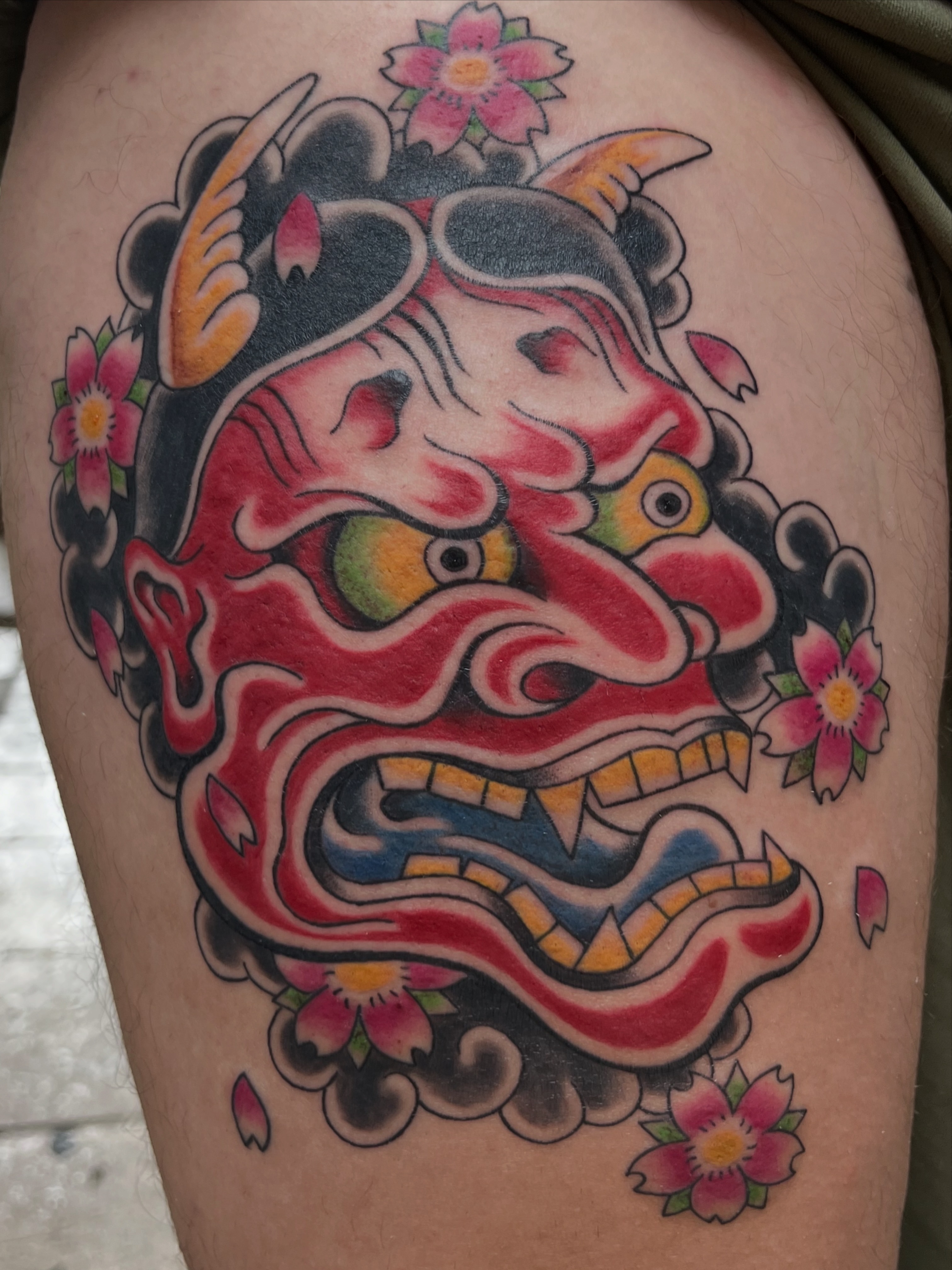 Hannya mask tattoo